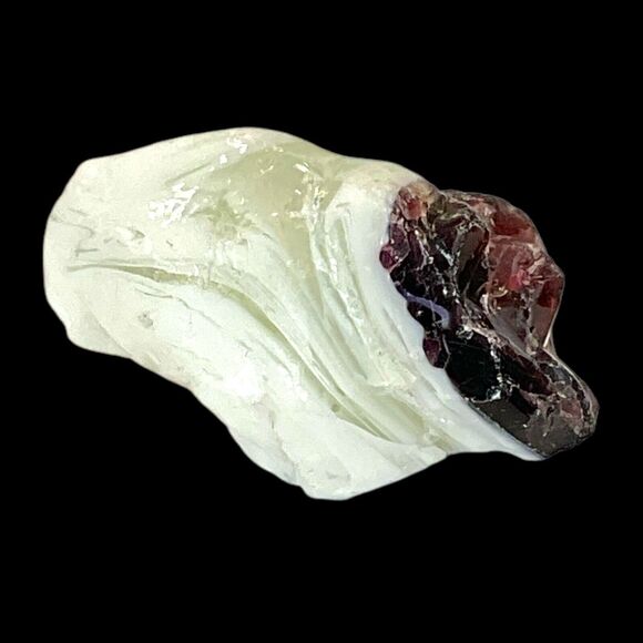 Pink White Layered Art Glass Cullet Glowing Manganese Slag Glass #5GL6 - Picture 6 of 7